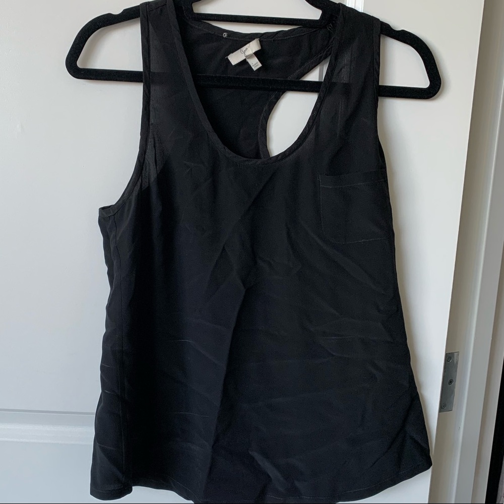 Joie black silk tank